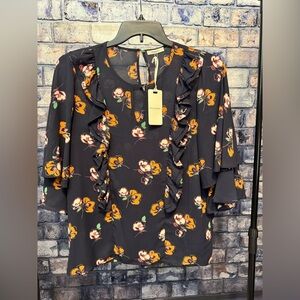 NWT Anthropologie Pleione Floral Top - Size Medium